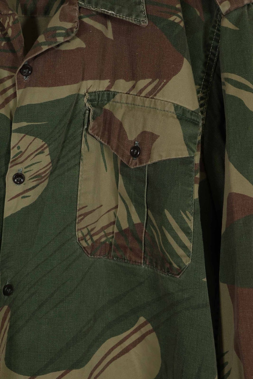 実物 ローデシア軍 ローデシア迷彩 シャツ ボタン欠損あり 中古