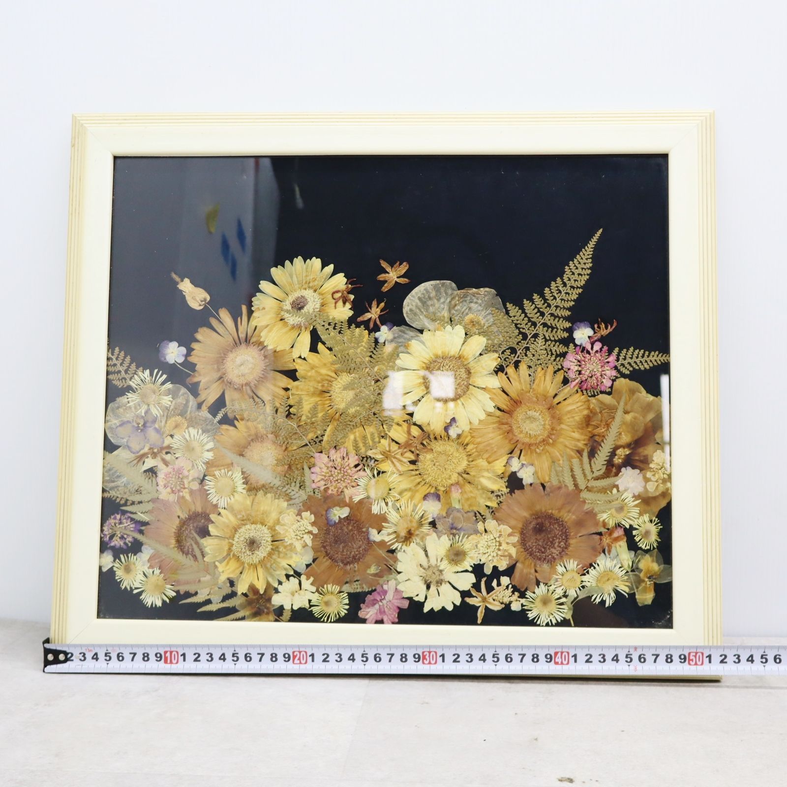 △ヴィンテージ インテリア 3点まとめ｜押し花額｜ アートフラワー