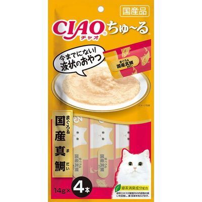 いなば CIAO ちゅーる まぐろ＆国産真鯛 14g×4本入り 1ケース48袋
