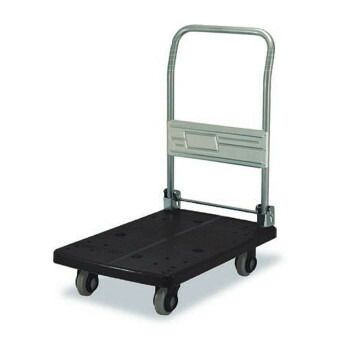 静音台車 ハンドル折りたたみ式 最大積載量150kg PLA150-DX ブラック