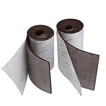 ShintopフェルトテープDIY粘着Heavy Duty Felt Stripロールカットにもに形状Hardwoodを保護し、ラミネートフローリング(ブラウン)
