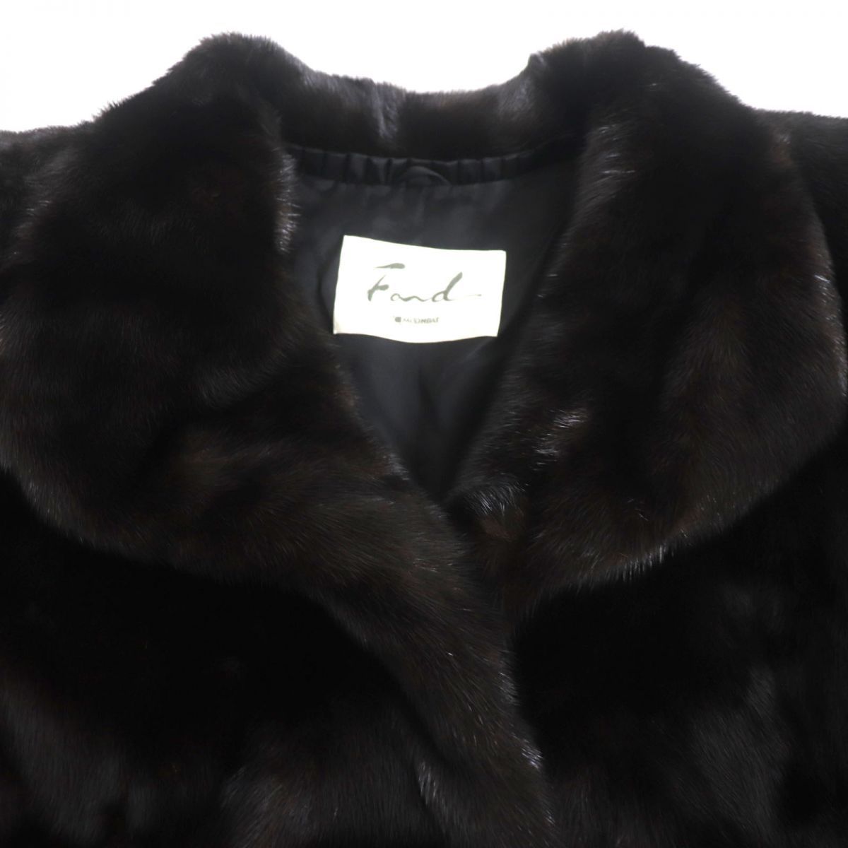 【10】極美品▼BLACKGLAMA MINK ブラックグラマ ミンク 裏地総柄 本毛皮 ロングコート 毛質艶・柔らか◎ ダークブラウン 極美品▽MOONBAT ムーンバット BLACKGLAMA ブラックグラマ MINK ミンク