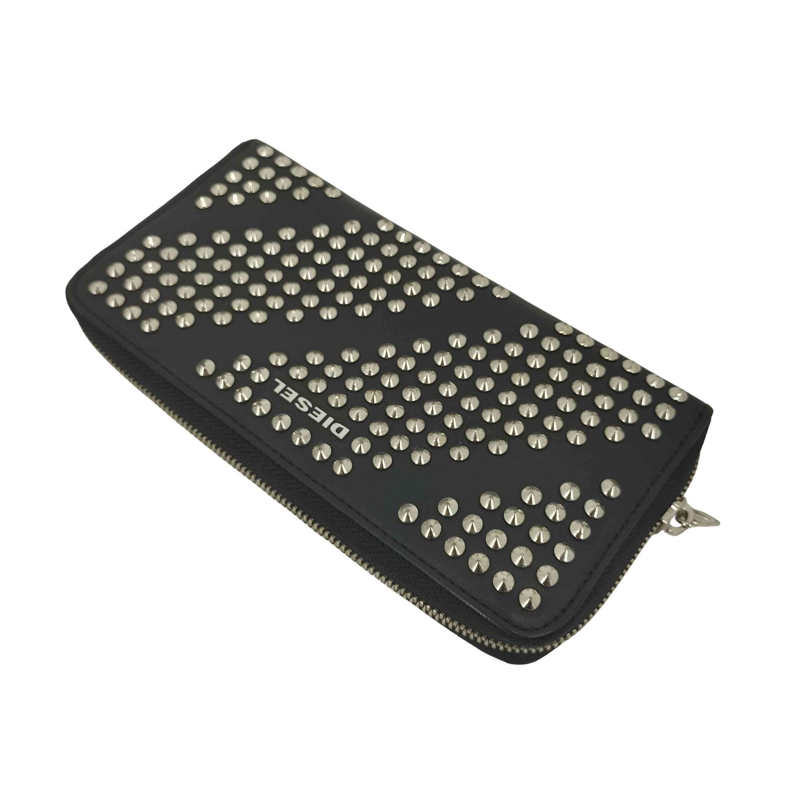 ディーゼル スタッズ レザー ウォレット 財布 二つ折り 折り DIESEL