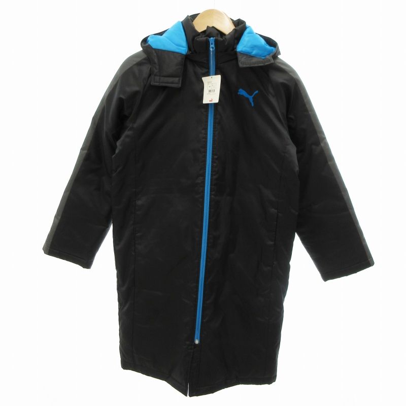 Puma ブラック ダウンコート フード付き