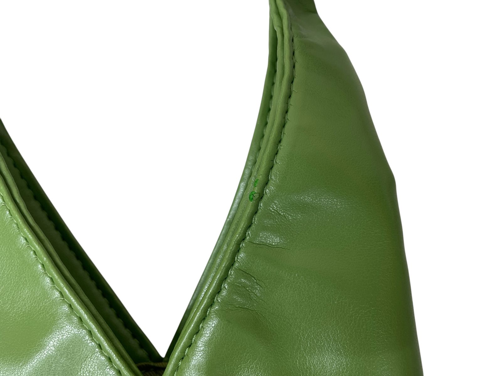 MM6 Maison Margiela Knot-Detailed Green Faux Leather Mini Tote Bag