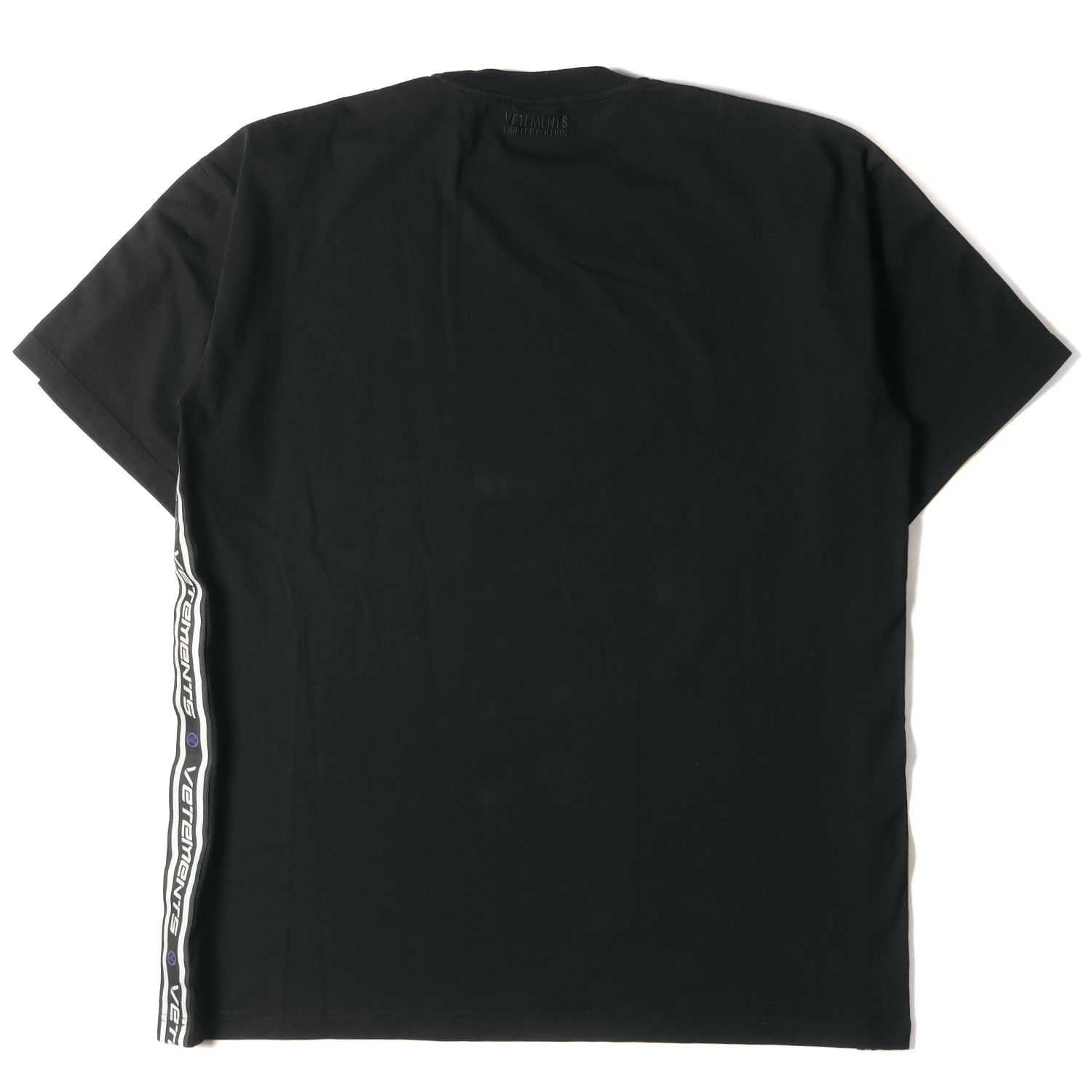 VETEMENTS ヴェトモン Tシャツ サイズ:L ロゴテープ デザイン オーバー