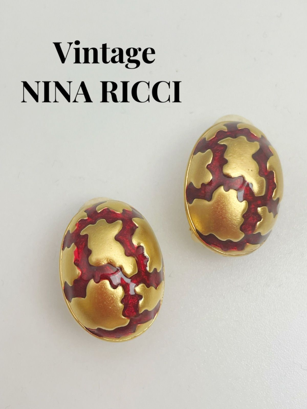 美品 ヴィンテージ NINA RICCI ニナリッチ エナメル ゴールド