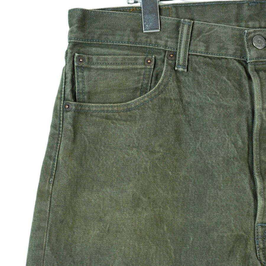 Levi'sリーバイス501カラーデニムパンツケミカルウォッシュ緑グリーン