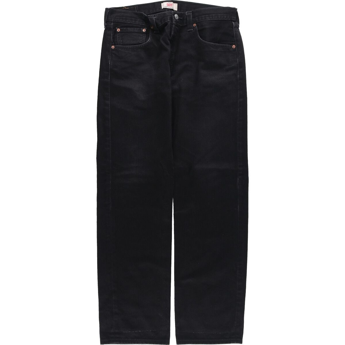 古着 リーバイス Levi's リーバイス501 STRAIGHT LEG BUTTON-FLY ブラックデニム ストレートデニムパンツ メンズw35/eaa446017