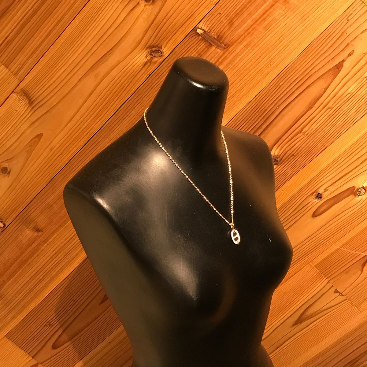 新品未使用 エルメス 現行 ミニマイヨン ネックレス PM マロングラッセ