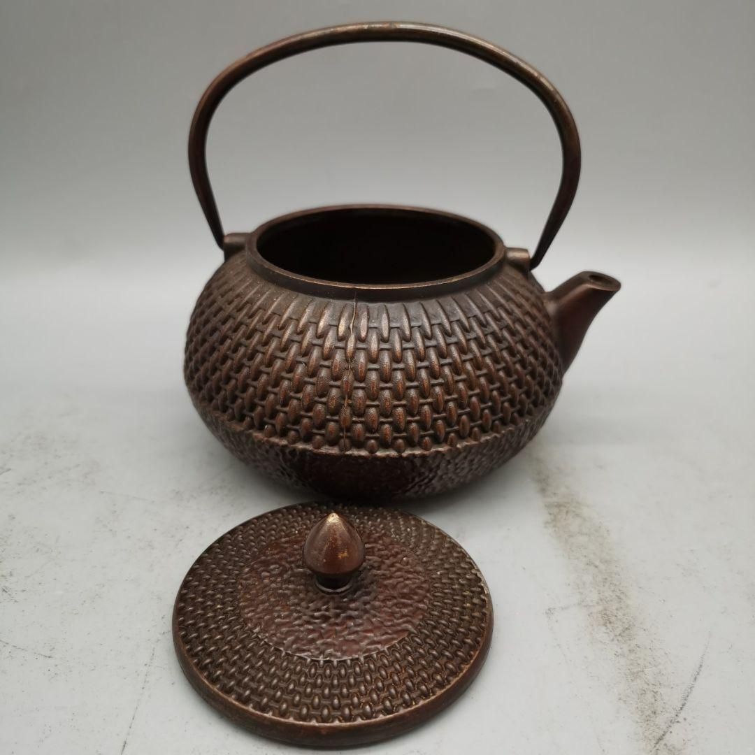 銅製 禅意茶壺 提梁壺 煎茶器 茶道具 工芸品 置物 - メルカリ