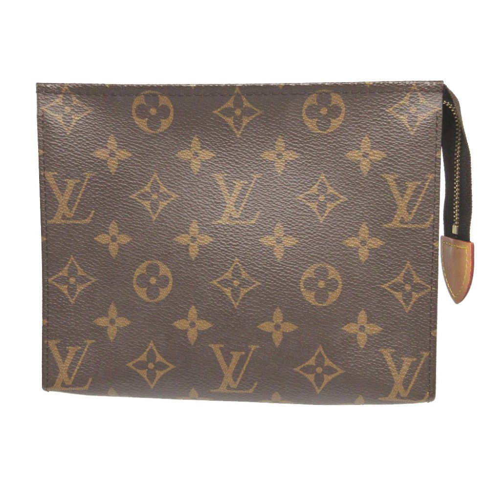 新品同様 ルイヴィトン モノグラム M47544 ポッシュトワレ19 ブラウン 茶 ポーチ 0581 LOUIS VUITTON