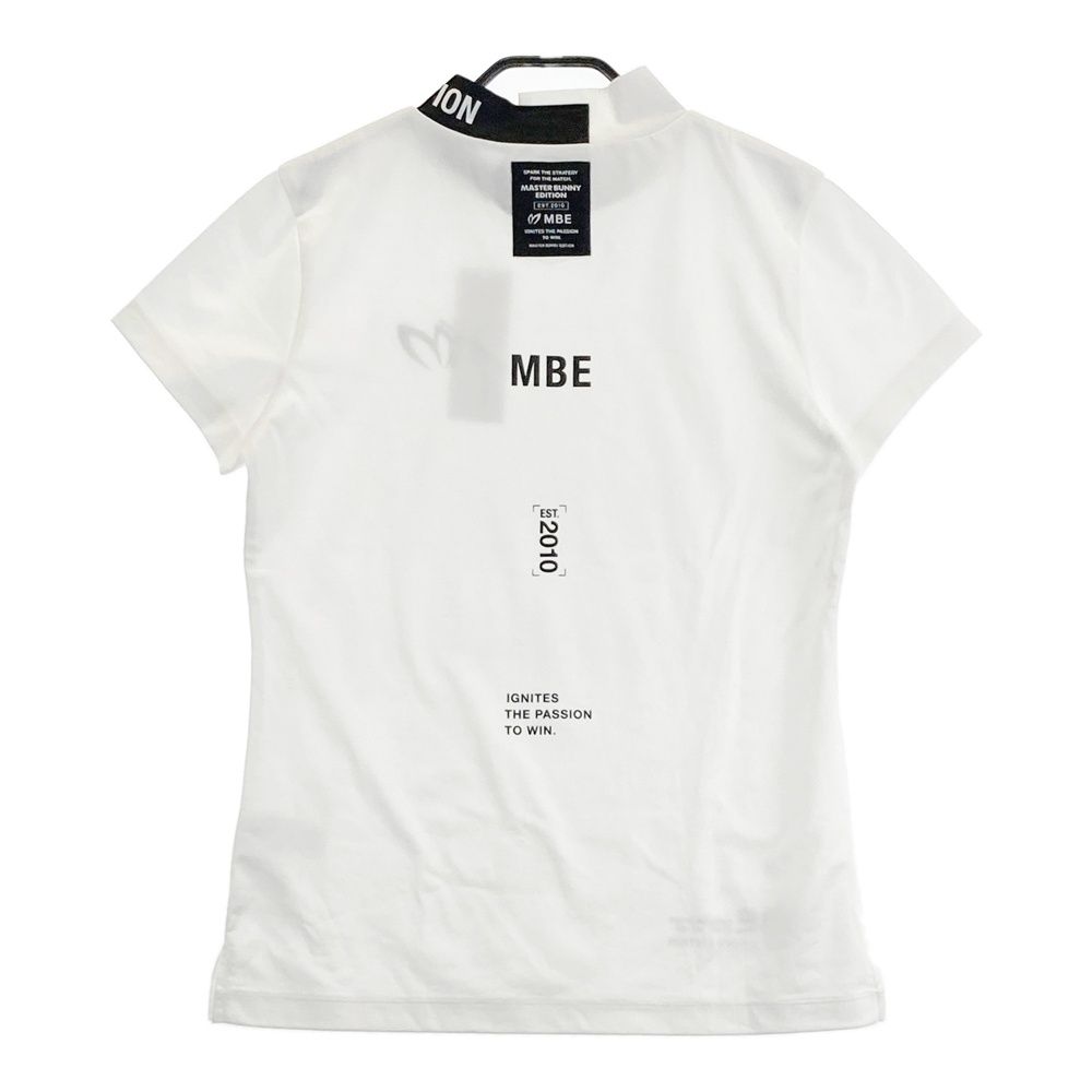 サイズ：2 MASTER BUNNY EDITION マスターバニーエディション  ネックデザイン ハイネック半袖Tシャツ  ホワイト系 [240101495799] ゴルフウェア レディース ストスト サイズ：2 MASTER BUNNY EDITION マスターバニーエディション