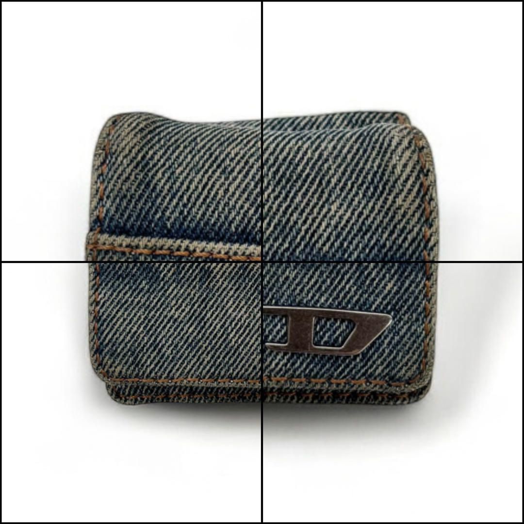 【新品未使用】DIESEL Dロゴ デニム レザー 三つ折り ミニウォレット 国内完売[国内発送 関税込み]DIESEL デニム レザー 三つ折り財布