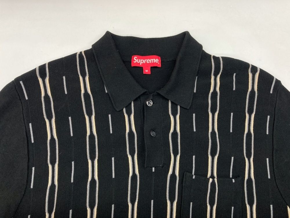 シュプリーム SUPREME Vertical Stripe Knit L/S Polo ニット ロング