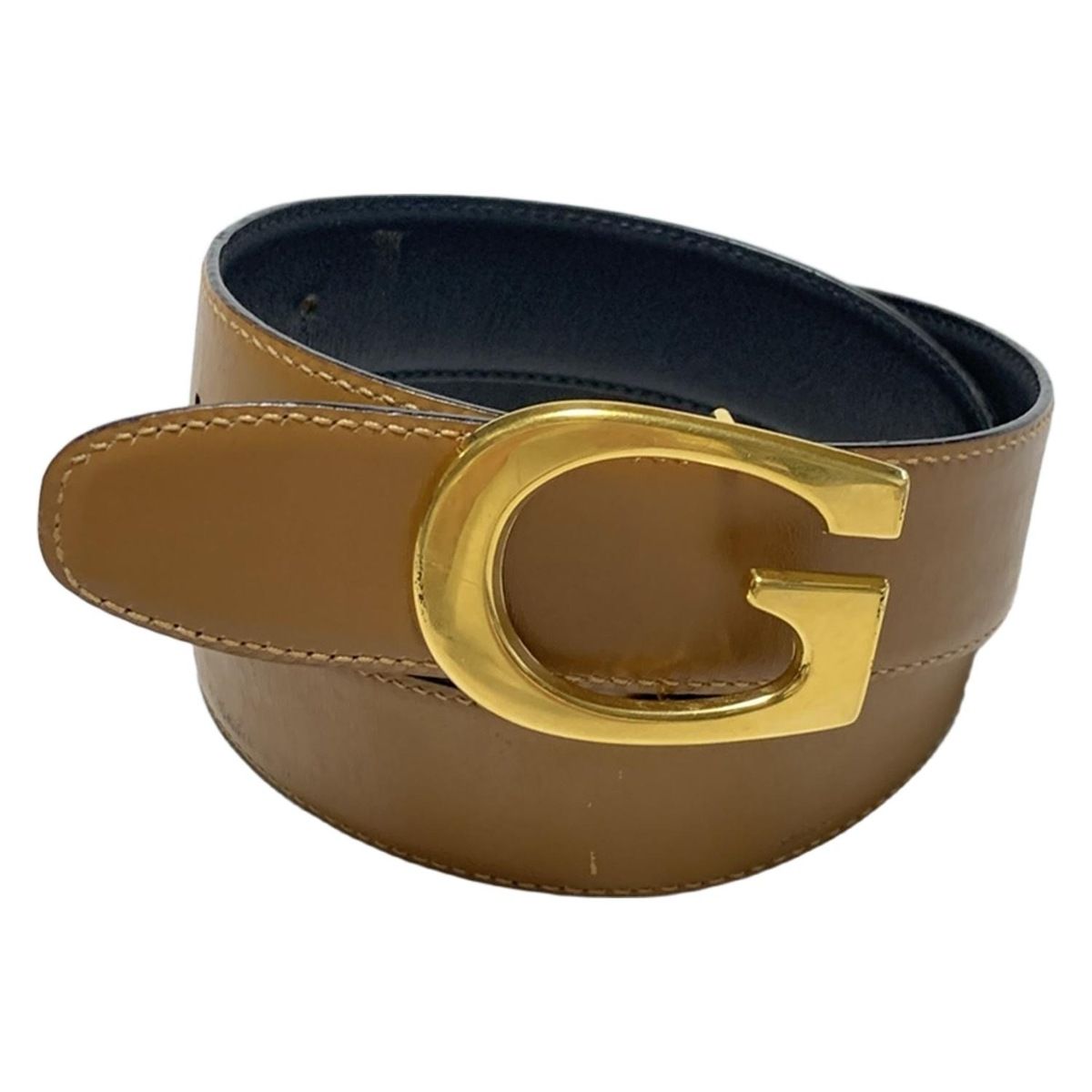 【高品質】 GUCCI(グッチ) ベルト メルカリ - レザー ブラウン×ゴールド - 30 75 小物