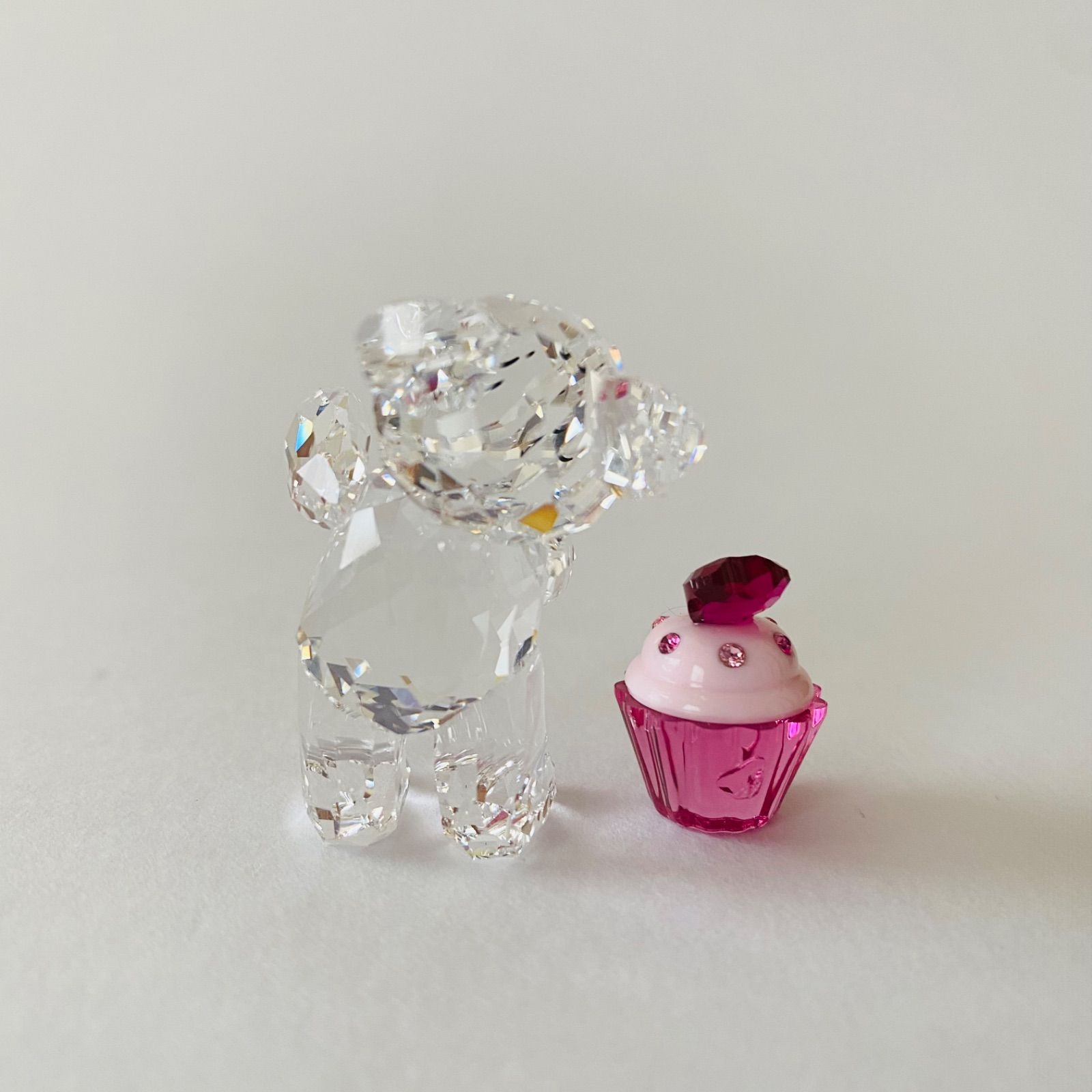 【SWAROVSKI】Krisベア+ケーキSET クリスタルオブジェ