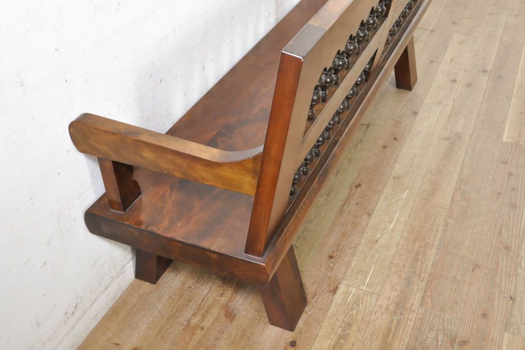 ☆事前問合せ必須☆ 九州民芸家具 スピンドルベンチ 和製ビンテージ 激