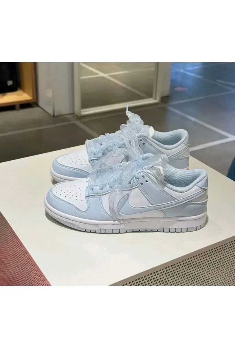 バレエコア NIKE ダンク ロー _ シフォン リボン スカイブルー