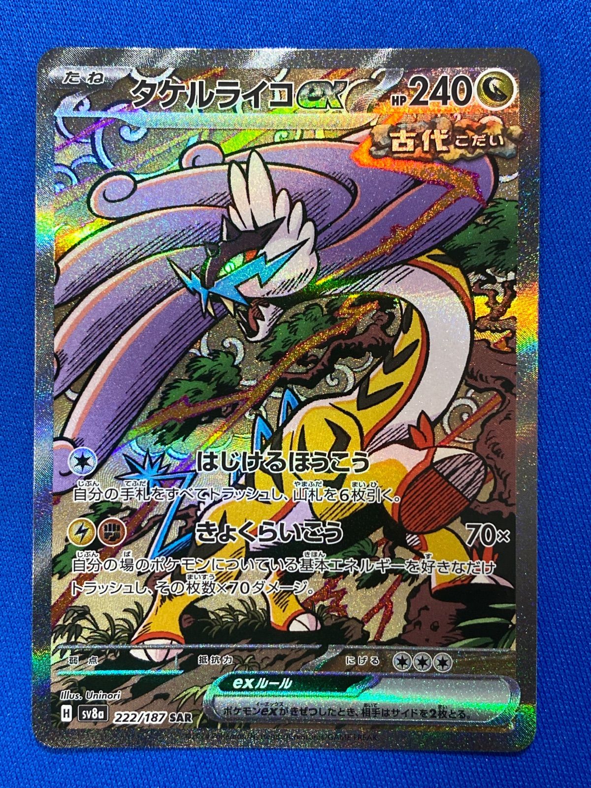 ポケモンカードゲーム sv8a 222/187 タケルライコex (SAR
