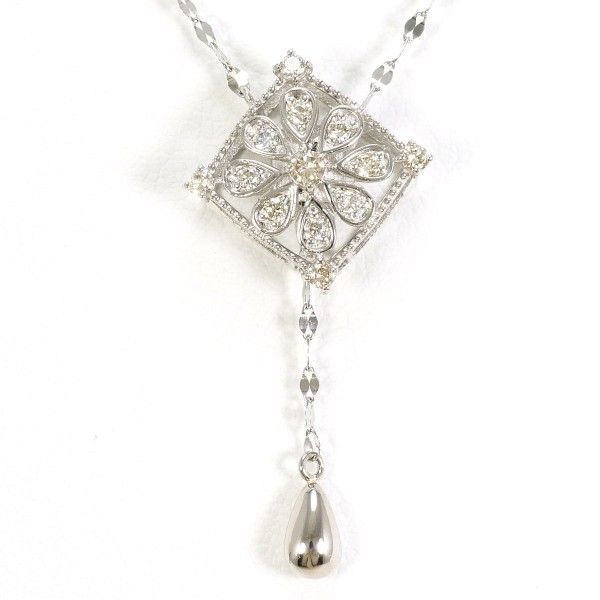 PT950 PT850 ネックレス necklace ダイヤ 0.15 総重量約2.3g 約74cm