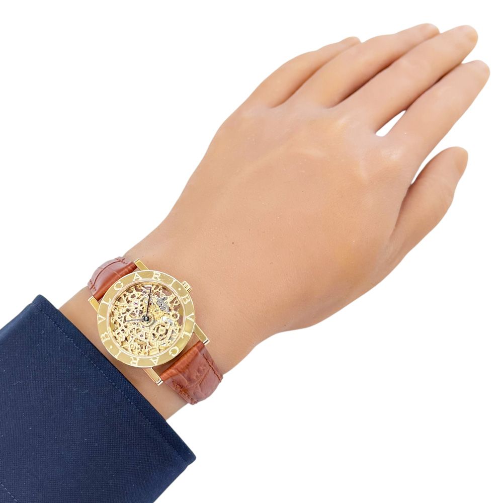 ブルガリ ブルガリブルガリ スケルトン 腕時計 時計 18金 K18イエロー  