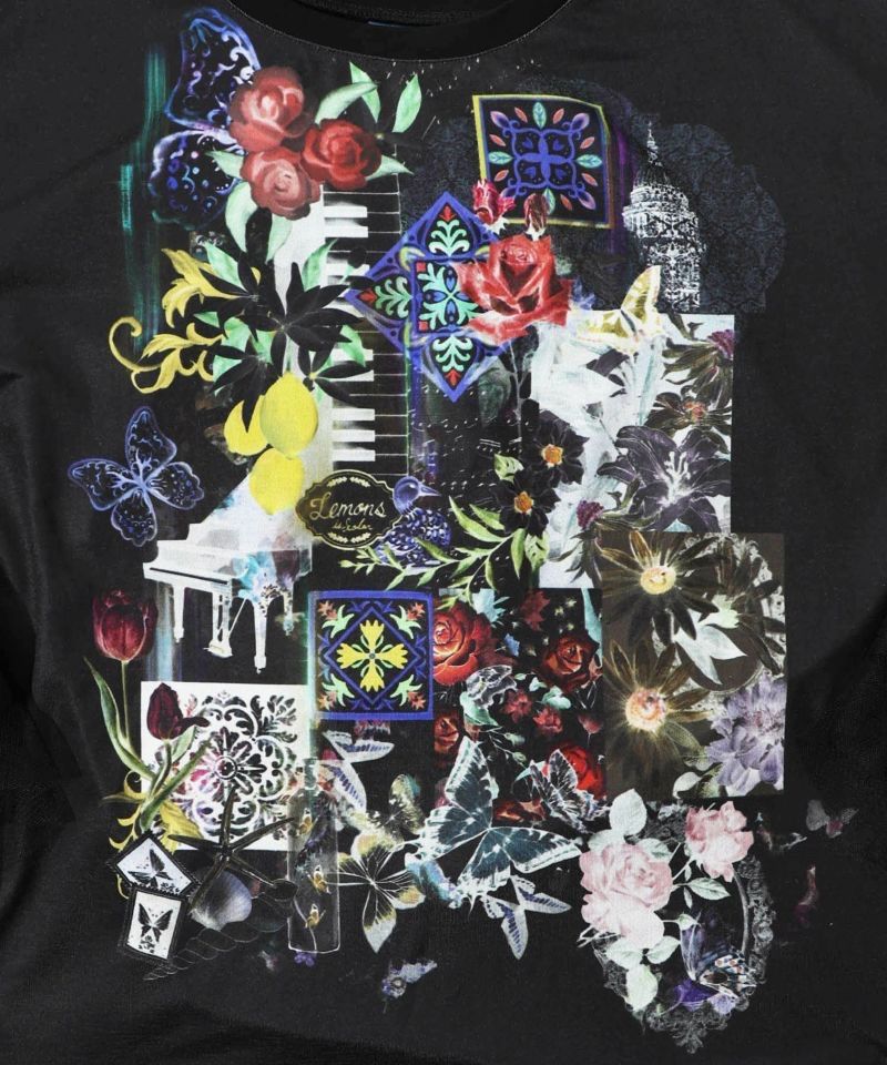 ☆イズスカラー　552217：シチリアコラージュ チュール重ね袖プルオーバー 552217：シチリアコラージュ チュール重ね袖プルオーバーの通販