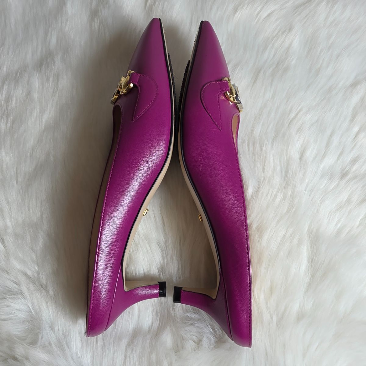  GUCCI グッチ ポインテッドトゥ GGマーク パンプス ミュール 577053 レディース レザー 23㎝ 36 ミュール サンダル ミュール