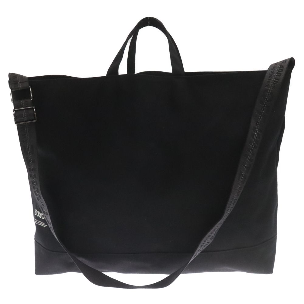 OFF-WHITE ブラック キャンバストートバッグ OFF-WHITE オフホワイト キャンバス トートバッグ ブラック 型がけ 黒