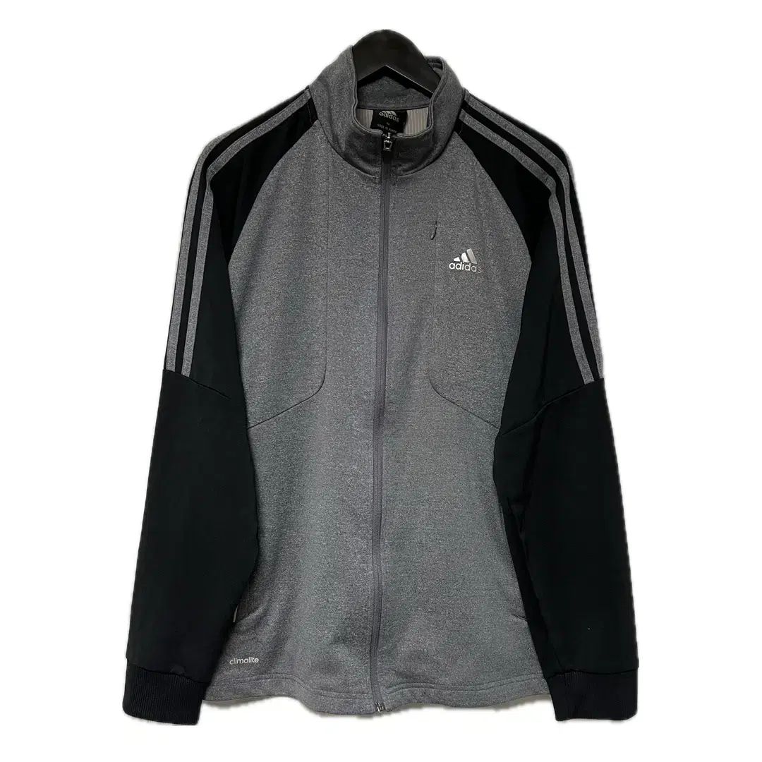 xl adidas(アディダス) ジップアップ トラックトップス グレー 黒