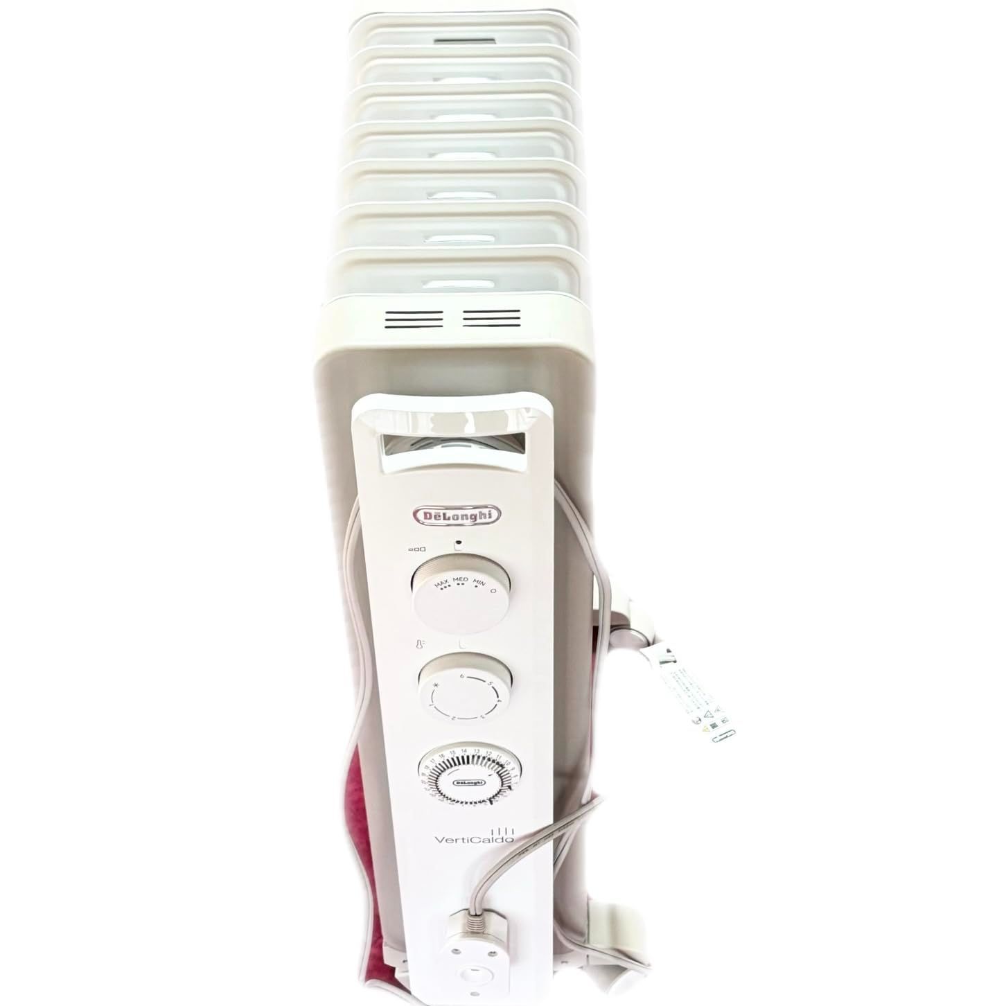 De Longhi デロンギ オイルヒーター ヴェルティカルド RHJ21F0812-WH 電気ヒーター ゼロ風暖房 静音 乾燥しにくい ○1163