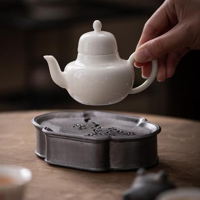 壺承 茶盤 中国茶 茶器 錫製 台湾茶 中国茶器 茶道具 茶道 ほうじ茶 - メルカリ