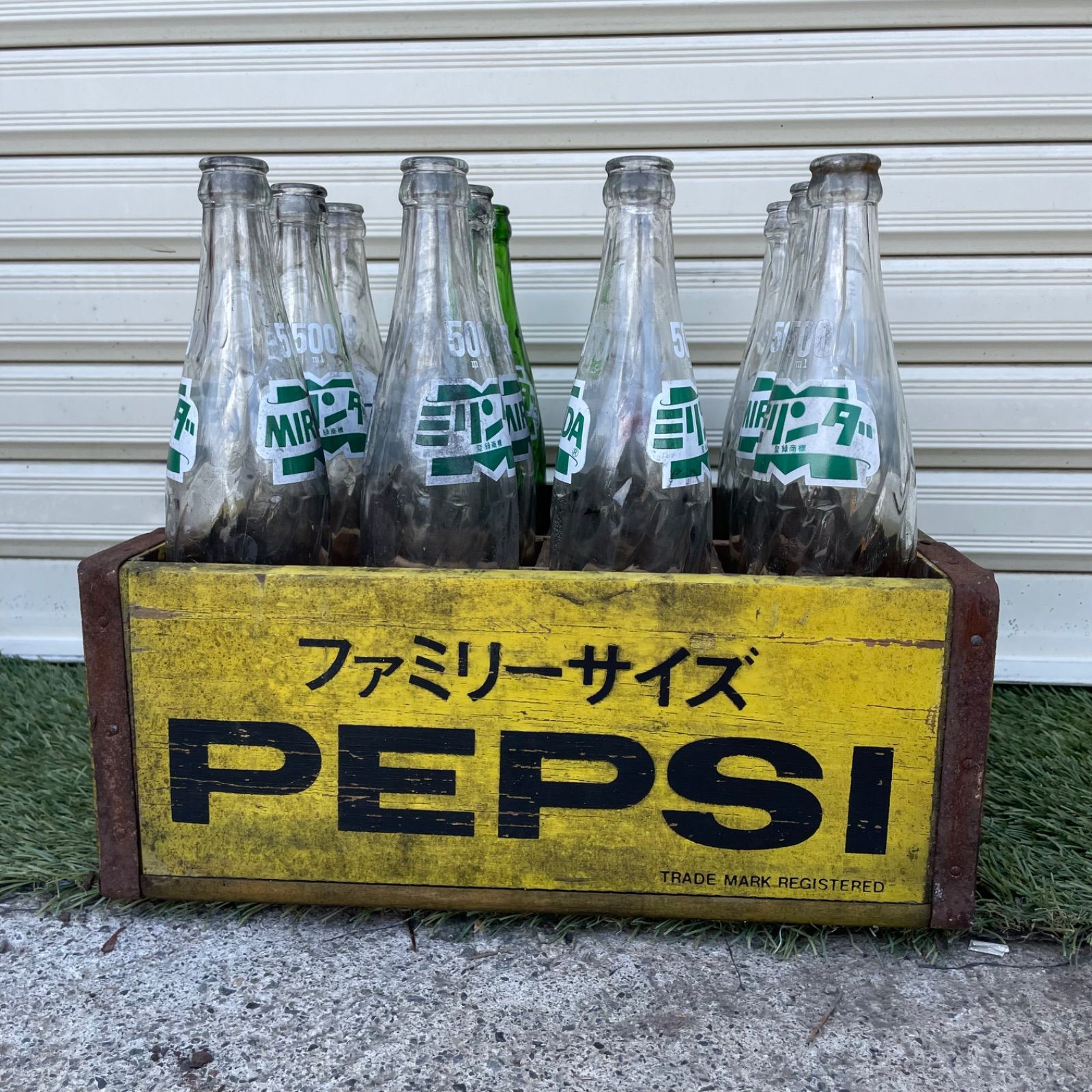 ♭ 昭和レトロ PEPSI ペプシコーラ 木箱 ファミリーサイズ 空き