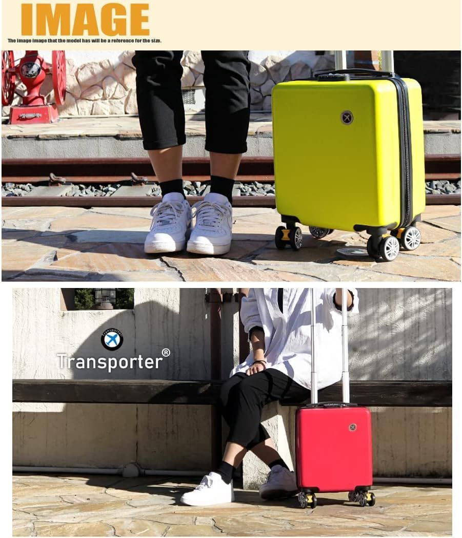 キャリーケース スーツケース 超小型 機内持ち込み XXSサイズ ss14 旅行 修学旅行 コインロッカー 軽量 14インチ Transporter 18リットル 18L 旅行カバン 丈夫 全国旅行支援 DECORATOM_COM_BR