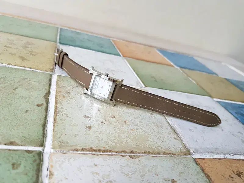 Hermes Hアワー PM サイズ シルバー エトープ 時計