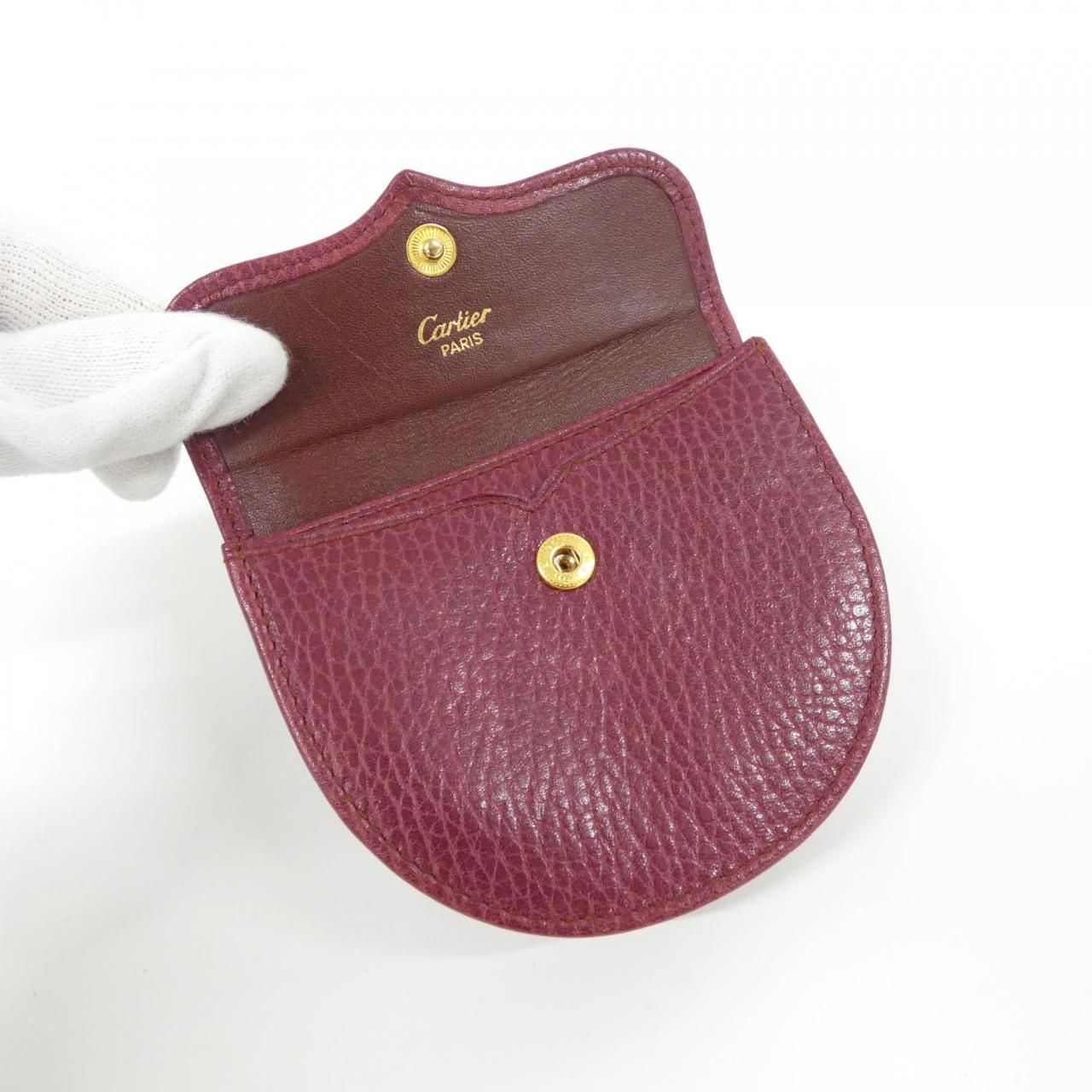 カルティエ マストライン コインケース レザー ボルドー L3000018