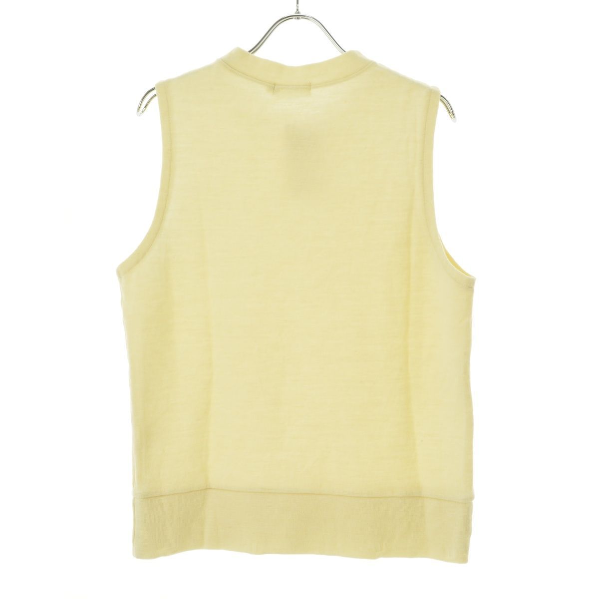 RINEN】ウールニットベスト リネンコットン かぎ針編みニット