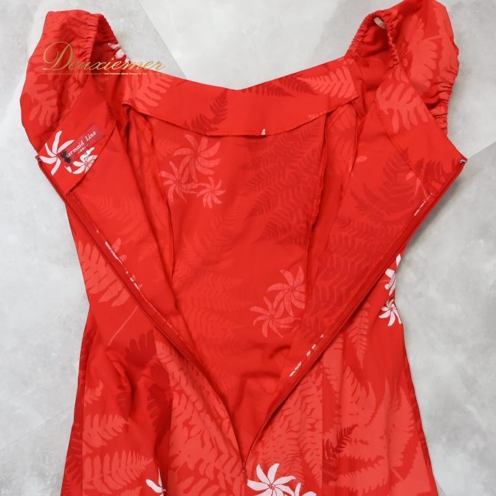 フラダンス 衣装 ワンピース ドレス レッド系 マーメイドライン フラ