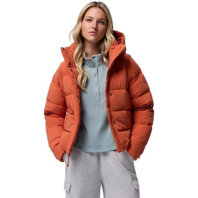 送料無料 コロンビア レディース ジャケット ブルゾン アウター Amaze Puff Hooded Jacket - Women s Tuscan