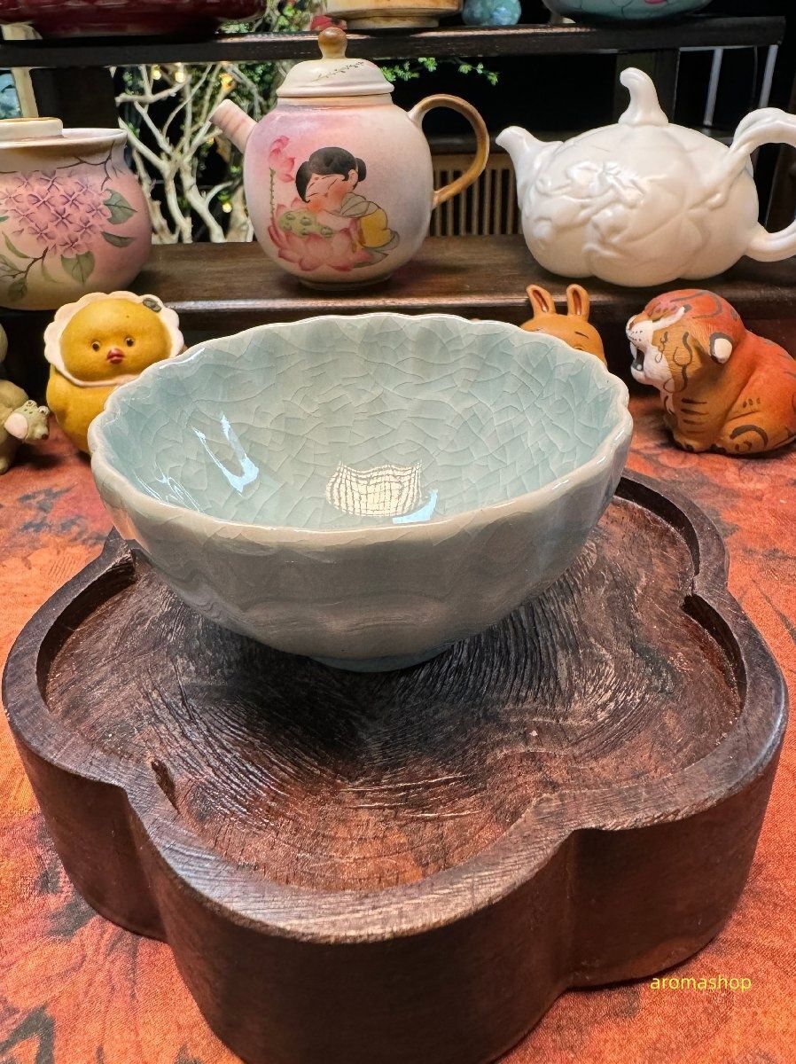 竜泉窯青磁 青磁 茶碗 コーク窯 天青 仏手杯 煎茶道具 秘色釉