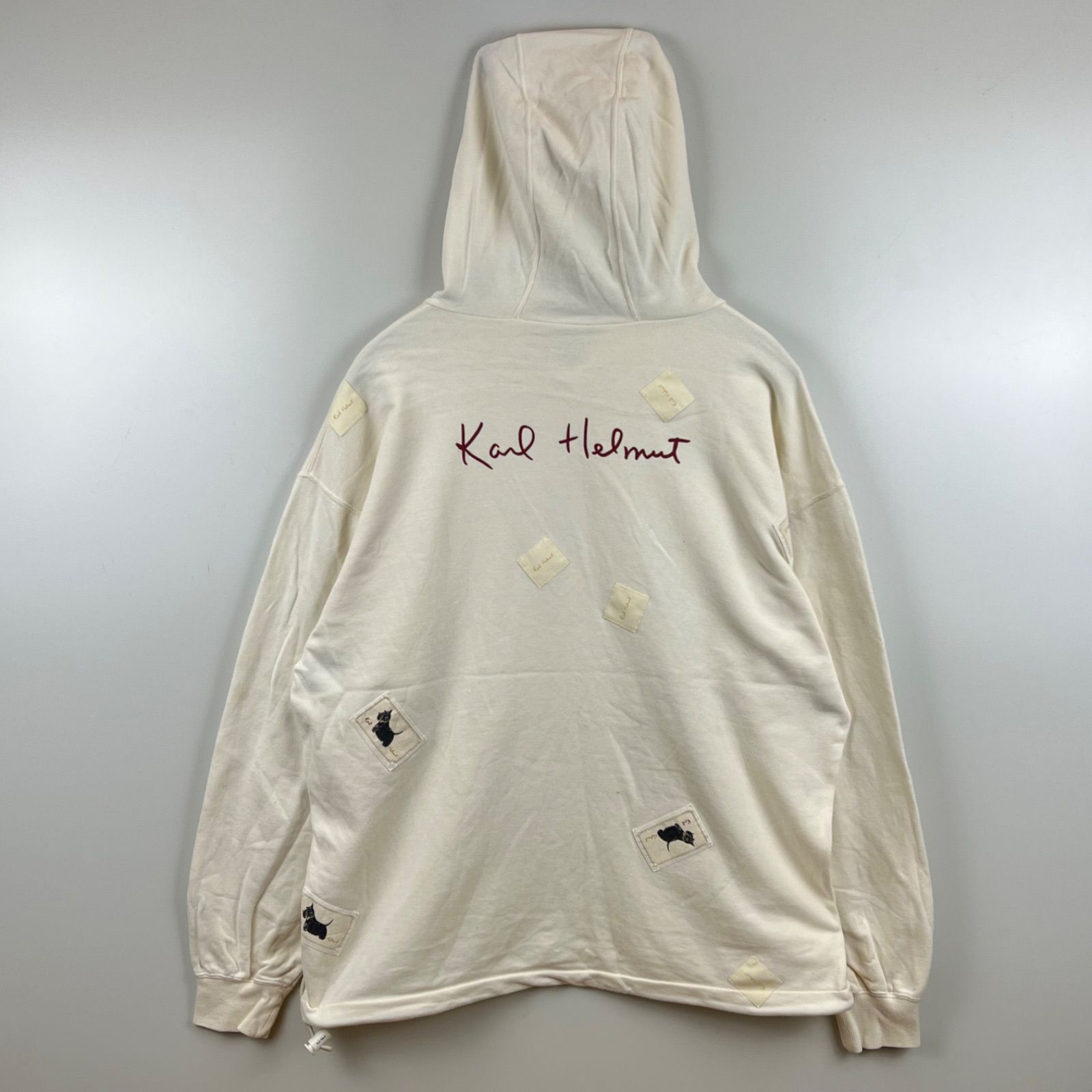 KARL HELMUT patch dog hoodie M pinkhouse カールヘルム