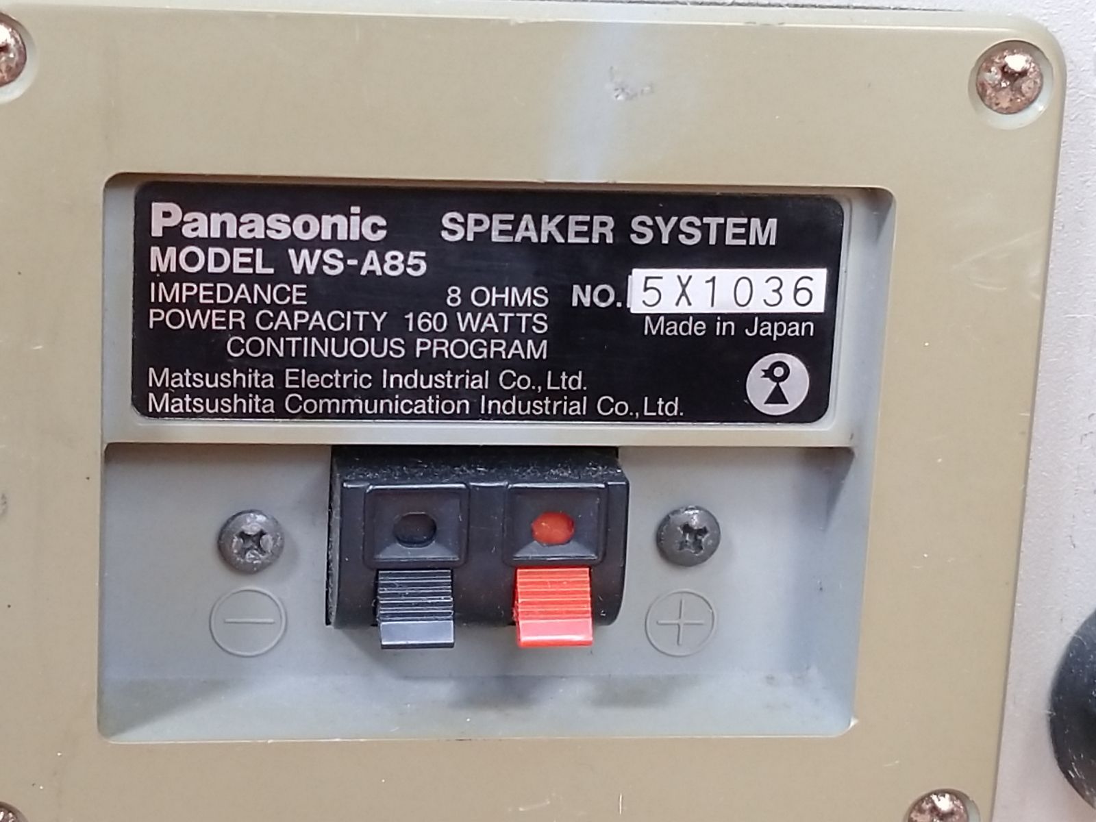 Panasonic コンパクトハイパワースピーカー WS-A85 ペアー - メルカリ