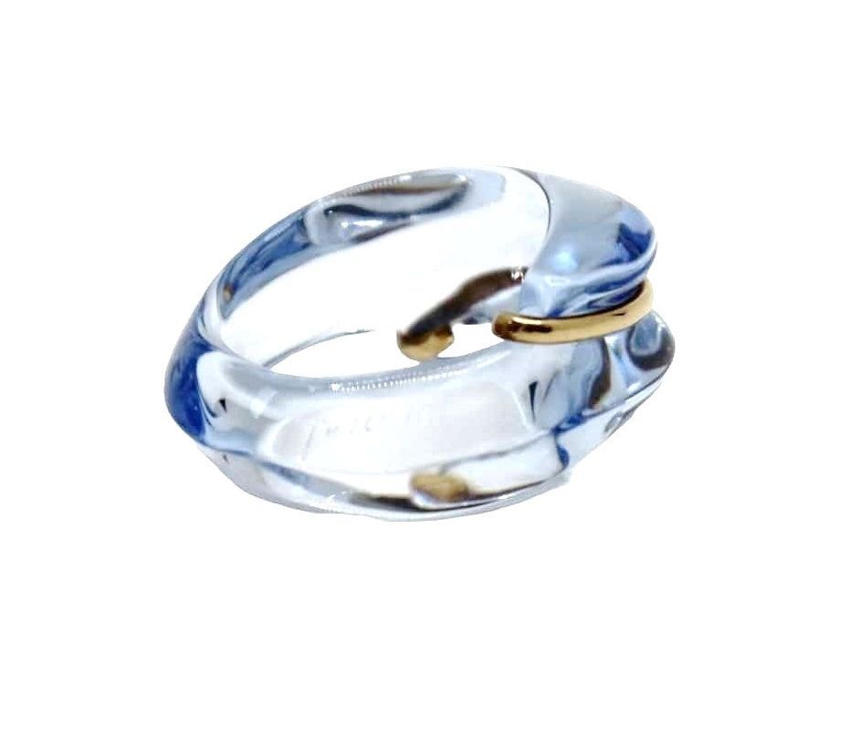 バカラ リング 指輪 クリスタル コキアージュ ゴールド ライトブルー