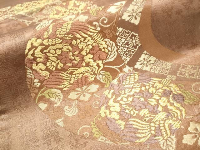 平和屋着物○日本画家 霜鳥忍の世界 彩天目織 六通柄