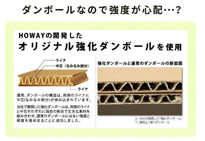 HOWAY ダンボール家具 組み立て式 学習机 0140-242