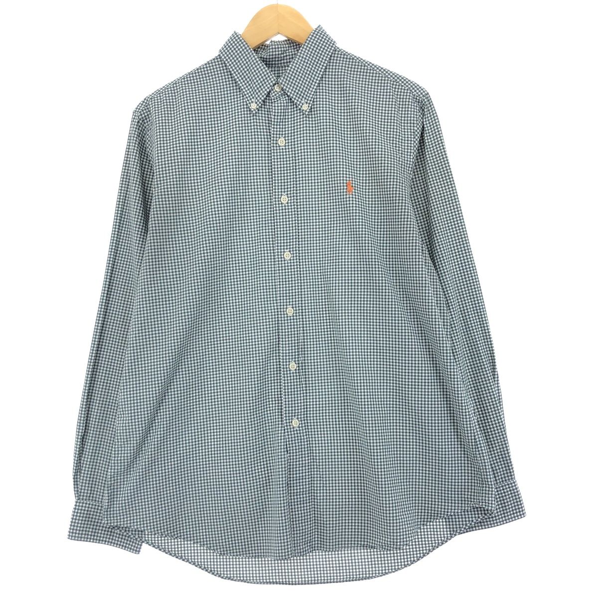 古着 ラルフローレン Ralph Lauren ギンガムチェック 長袖 ボタンダウンチェックシャツ メンズL/eaa451737