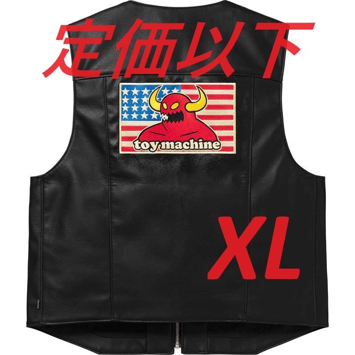 Supreme/Toy Machine Faux Leather Vest BLACK XL - メルカリ