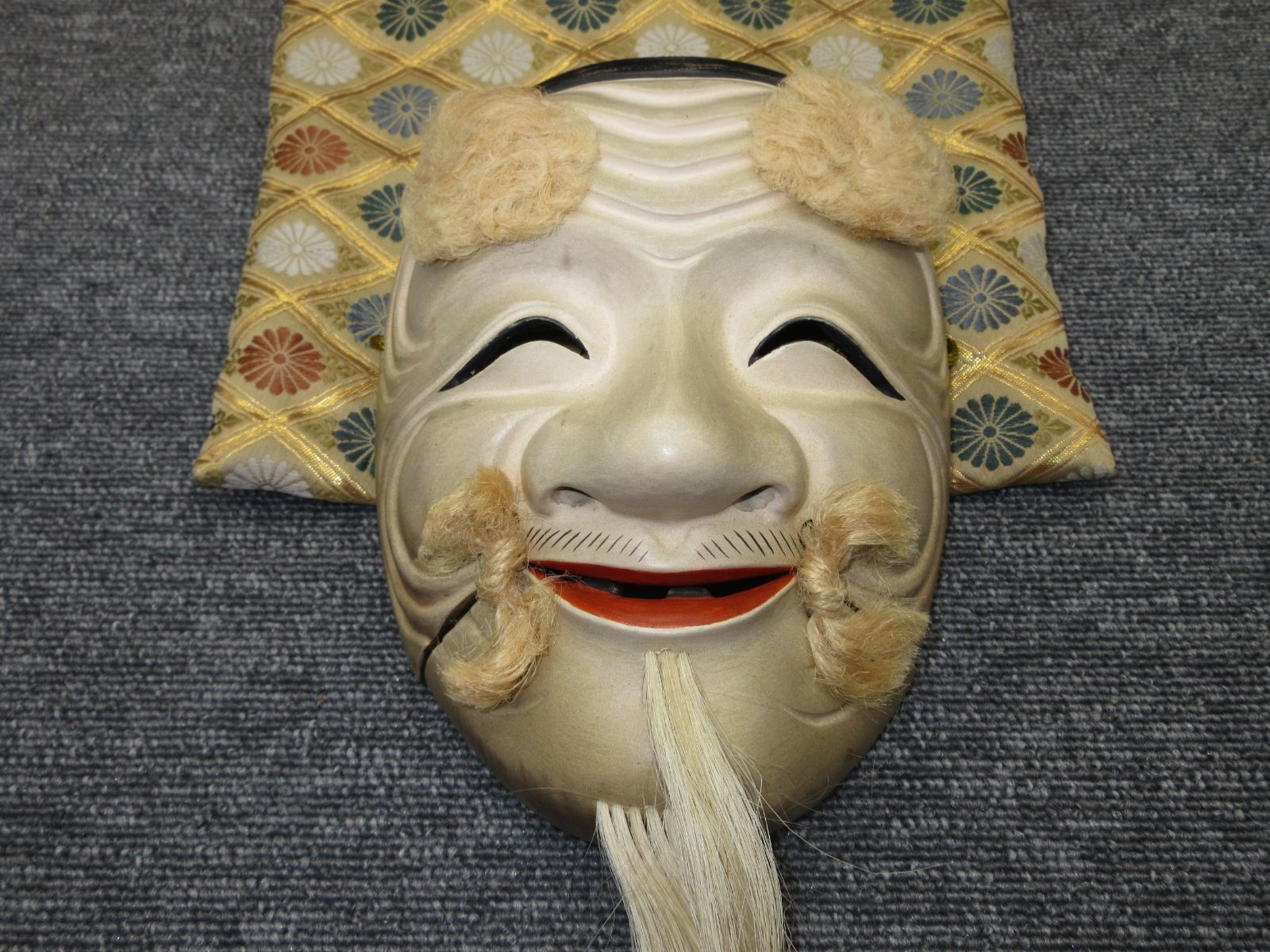 ☆木彫り 玄舟作 能面 翁面 狂言面 神楽面 伝統芸能 日本舞踊 アンティーク