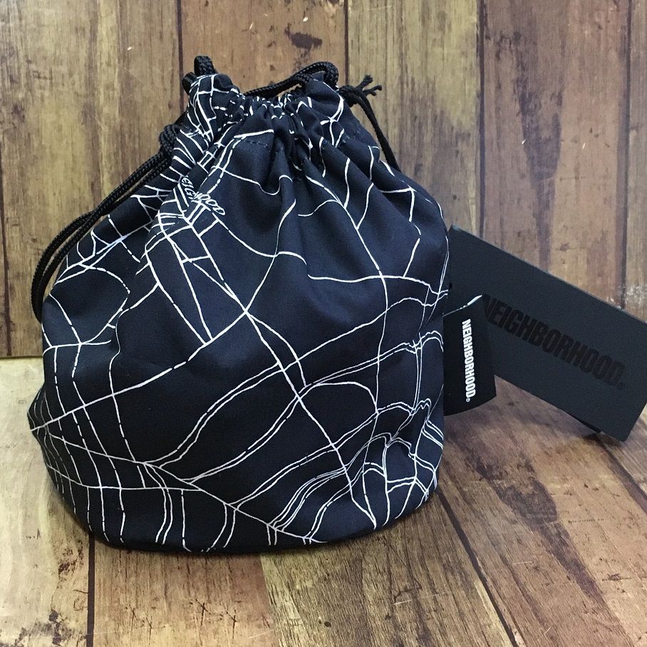 NEIGHBORHOOD SPIDERWEB DRAWSTRING BAG 巾着 - ショルダーバッグ