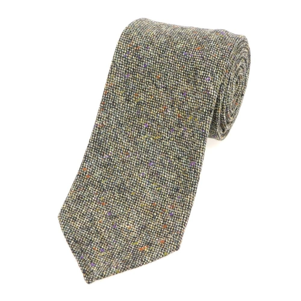 【中古】【未使用】イージーカペッリ E.G.CAPPELLI Sharon別注 ウール 無地ネクタイ カーキ系【メンズ】